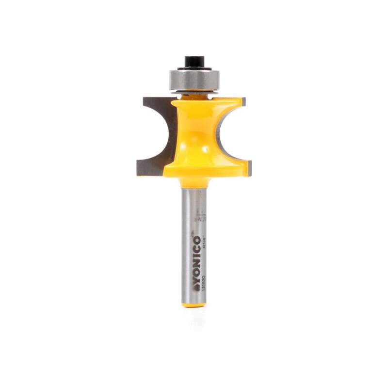 Borde de bocel de Yonico de 1/2 pulgada. Bocel de 1/4 pulgada. Fresa de router con punta de carburo y vástago - 13193q