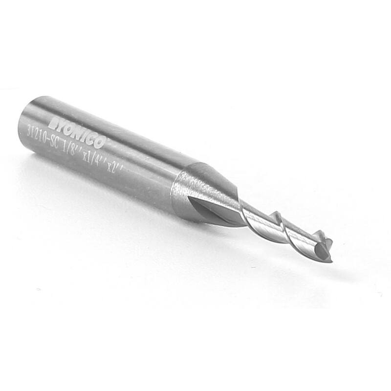 Fresa Espiral de Dos Filos Yonico de Carburo Sólido de 1/8 pulg. para Router CNC - 31210-SC