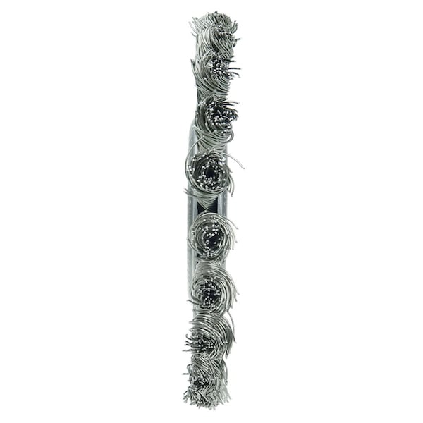 Weiler 6" Cable Twist Knot Wire Wheel, .023" Fill, 5/8"-1/2" Arbor Hole - 8695