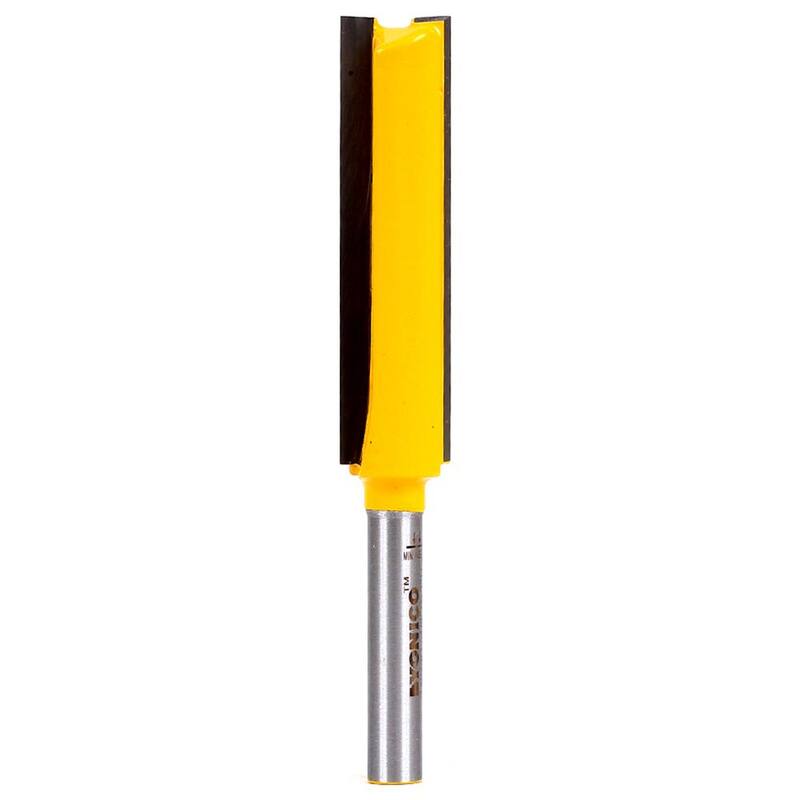Yonico Recto 1/2 pulgadas de diámetro. Broca fresa con punta de carburo de 1/4 pulgadas de vástago - 14043q