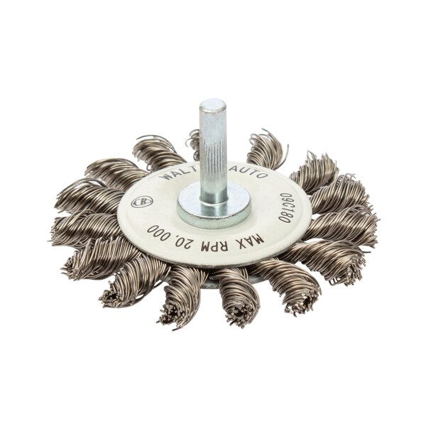 Walter Surface Technologies Allsteel 2-3/4 in. Mtd Wheel Brush Stainless Steel - 09C180