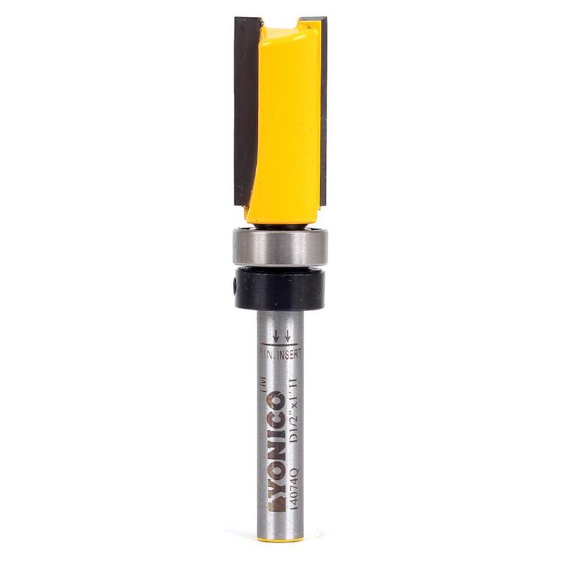 Plantilla Yonico para ribetear 1/2 pulgadas de diámetro 1/4 pulgadas de caña punta de carburo para router - 14074q