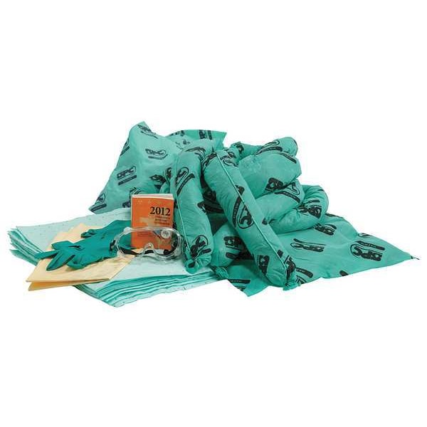 Brady Spill Kit Refill, 17 gal Volume Absorbed per Kit, 20 gal Capacity, Refill, Green - SKH20-R