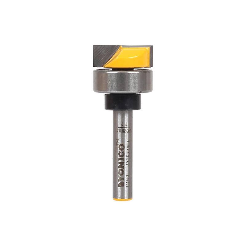 Yonico Broca de Router con Rodamiento para Plantilla con Punta de Carburo de 3/4 pulgadas y Vástago de 1/4 pulgadas - 14176q
