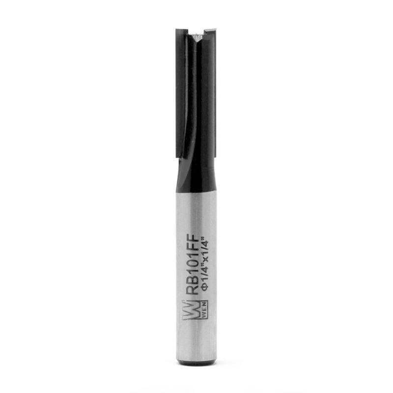 Broca para router de carburo de tungsteno de 1/4 de pulgada, de corte recto de 2 flautas con vástago de 1/4 de pulgada y longitud de corte de 3/4 de pulgada - RB101FF