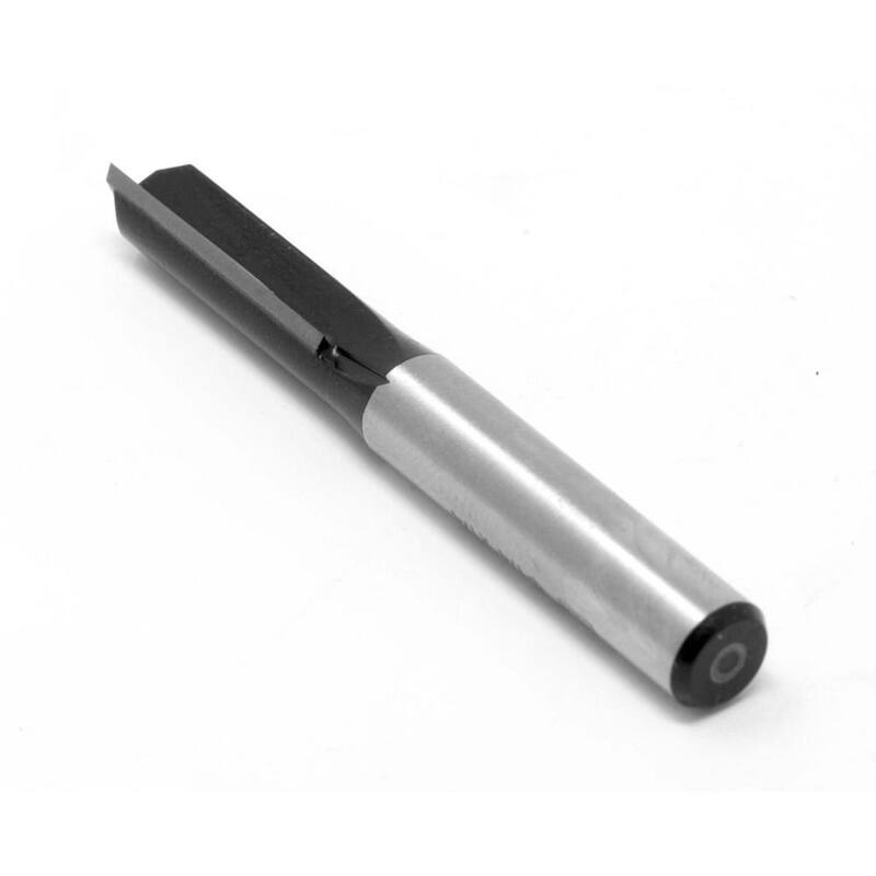 Broca para router de carburo de tungsteno de 1/4 de pulgada, de corte recto de 2 flautas con vástago de 1/4 de pulgada y longitud de corte de 3/4 de pulgada - RB101FF