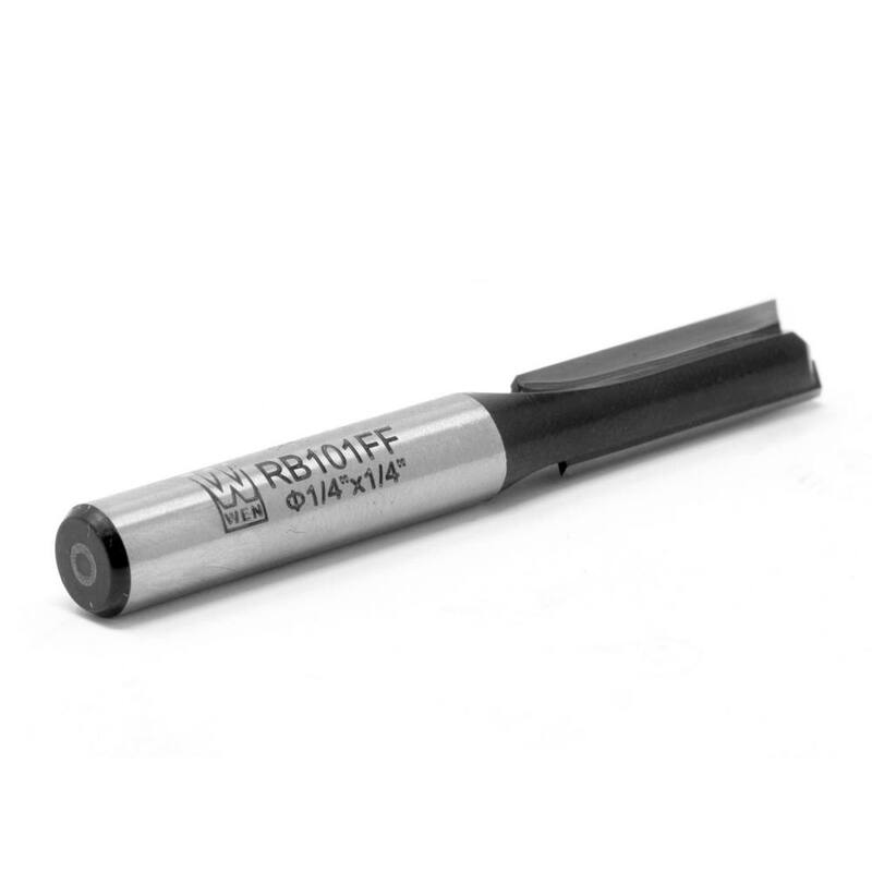Broca para router de carburo de tungsteno de 1/4 de pulgada, de corte recto de 2 flautas con vástago de 1/4 de pulgada y longitud de corte de 3/4 de pulgada - RB101FF