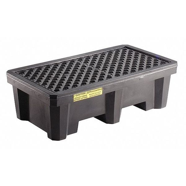 Pig Spill Pallet, 66 gal Spill Capacity, 2 Drums, 1,500 lb Load Capacity - PAK605-WD