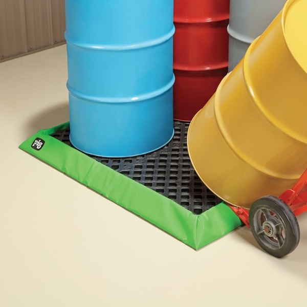 Pig PIG 4-Drum Foam Wall Spill Berm 56" L x 56" W x 4" H - PAK853