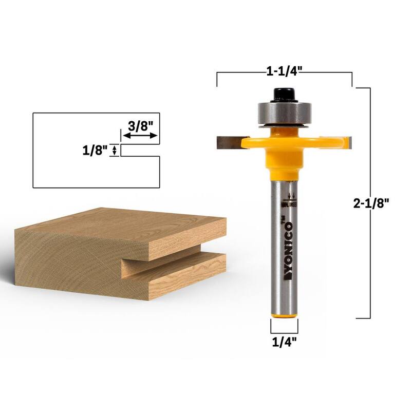 Fresa de ranurar de Yonico 1/8 pulgadas de largo 1/4 pulgadas de mango Punta de carburo Router Bit - 14081q