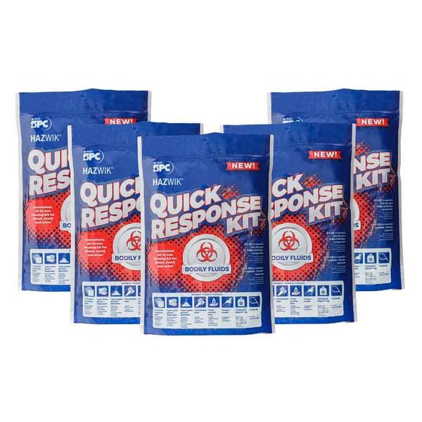 Brady Spill Kit, 0 gal Volume Absorbed per Kit, Bag, Green - SKHAZ-QRK-BF5