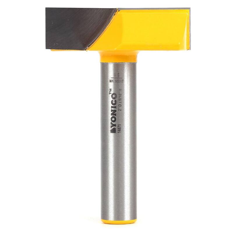 Yonico Limpiador de fondo 2 pulgadas de diámetro. 1/2 pulgada de vástago Carburo Router Bit - 14871