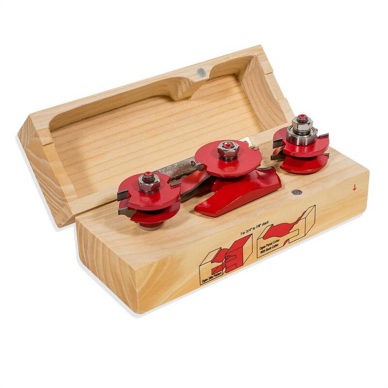 Juego de 3 piezas de fresas de carburo con perfil Stark Ogee Stile and Rail - 32202-H