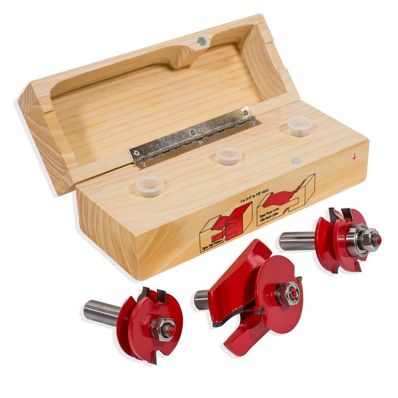 Juego de 3 piezas de fresas de carburo con perfil Stark Ogee Stile and Rail - 32202-H