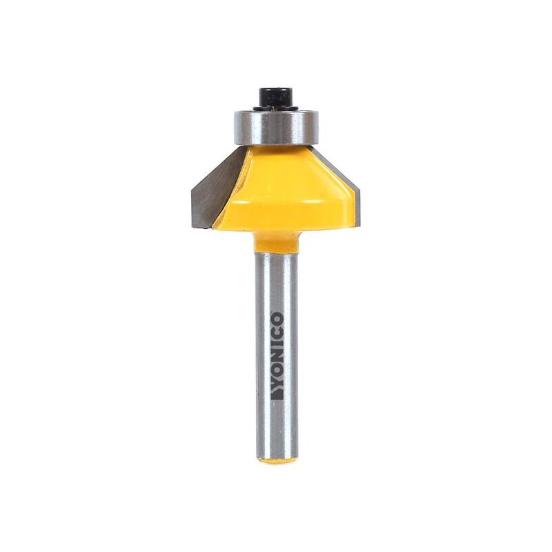 Yonico Broca para Router con Punta de Carburo de 45-1/4 pulgadas y Forma de Chaflán - 13104q