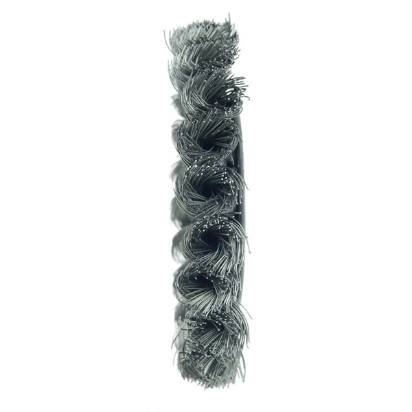 Weiler 4" Standard Twist Knot Wire Wheel, .014" Steel Fill, 1/2"-3/8" - 8044