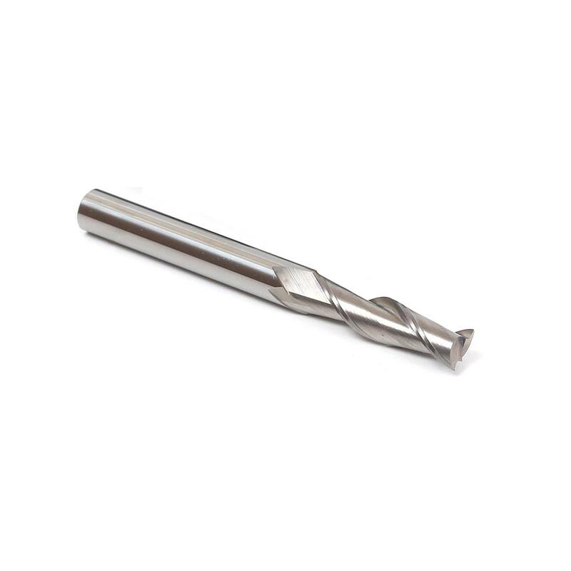 Fresa de extremo espiral ascendente de carburo sólido de 1/4 pulg. de diámetro con 2 flautas para CNC, con vástago de 1/4 pulg. - 31215-SC