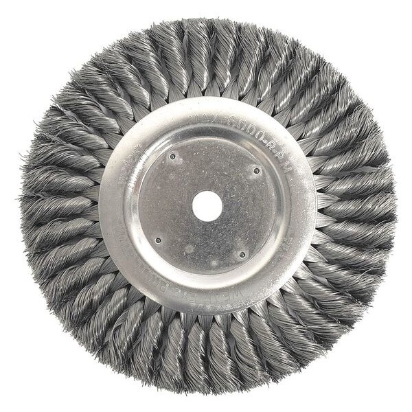 Weiler 8" Standard Twist Knot Wire Wheel .016" Steel Fill 5/8" Arbor Hole - 08145