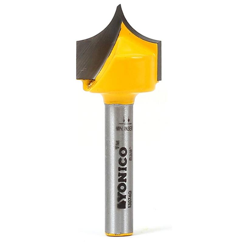 Yonico Punto de Corte Redondeado para Ranuras con Radio de 5/16 pulgadas y Vástago de 1/4 pulgadas Broca Fresadora con Punta de Carburo - 13074q