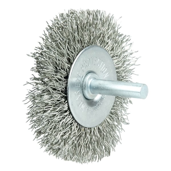 Weiler Wolverine 3" Wheel, .012 Steel Fill, 1/4" Stem, Steel Wire - 36211