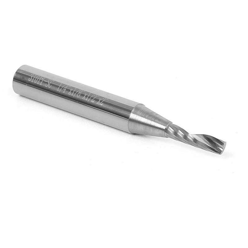 Yonico O Flute Upcut Espiral Molino de Extremo 1/8 in. Diam. 1/4 in. Mango Carburo Sólido Fresa de CNC - 31011-SC