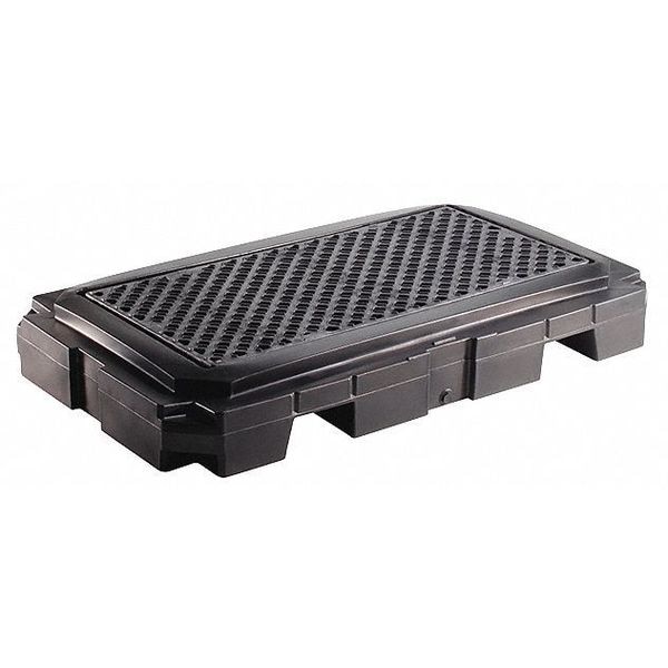 Pig Spill Pallet, 66 gal Spill Capacity, 2 Drums, 4,500 lb Load Capacity - PAK604-BK-WD