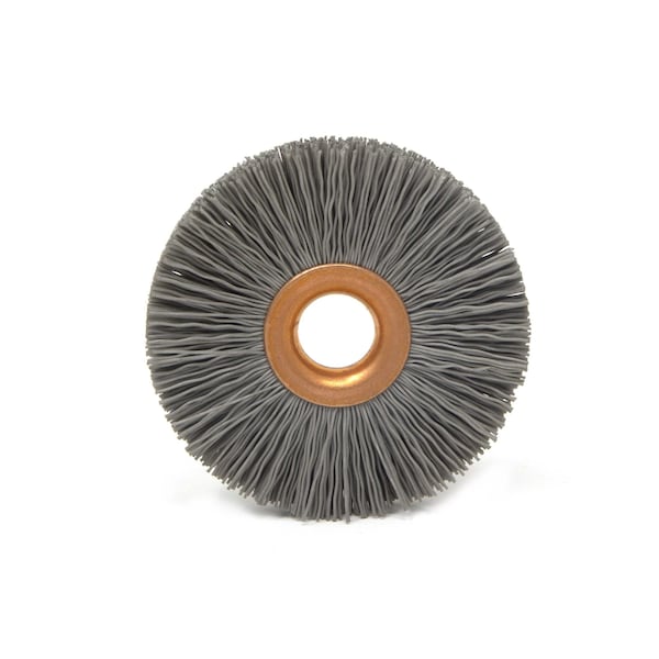 Brush Research Manufacturing CY2500SC Abrasive Nylon Copper Center Wheel, 2" Dia., 500SC, .500" Arbor Hole, .500" Trim - CY2500SC