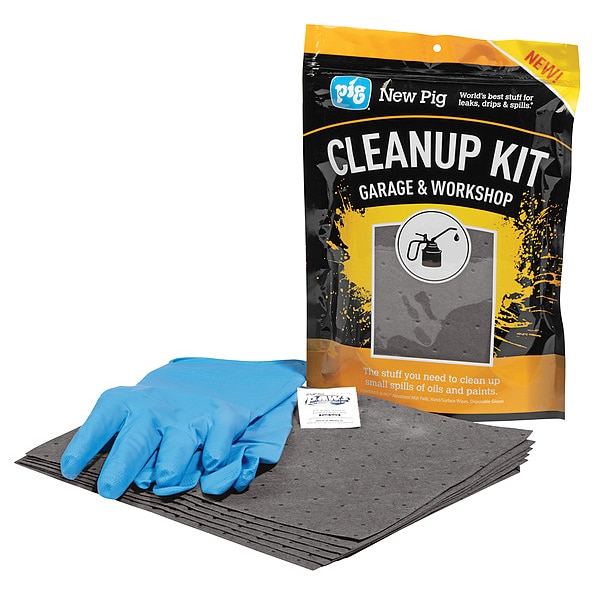 Pig Spill Kit, 37 oz Volume Absorbed per Kit, Not Applicable Capacity, Bag, Yellow, 1 - KIT5010