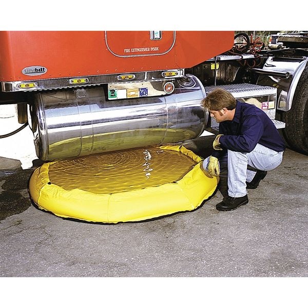 Ultratech Sprung Steel Containment Pool, 20 gal Spill Capacity, 10 oz Polyethylene - 8020-YEL