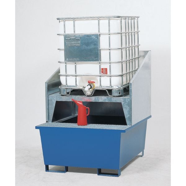 Denios IBC Dispensing Station, 385 gal Spill Capacity, 10,000 lb. Load Capacity, Steel - K17-8015