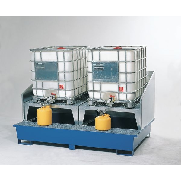 Denios IBC Dispensing Station, 385 gal Spill Capacity, 10,000 lb. Load Capacity, Steel - K17-8015