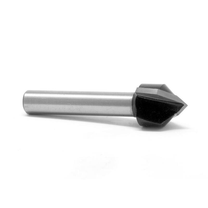 Broca para router con punta de carburo de 1/2 pulgadas con corte en V, con vástago de 1/4 de pulgada y longitud de corte de 1/2 pulgada - RB301VG