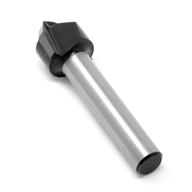Broca para router con punta de carburo de 1/2 pulgadas con corte en V, con vástago de 1/4 de pulgada y longitud de corte de 1/2 pulgada - RB301VG
