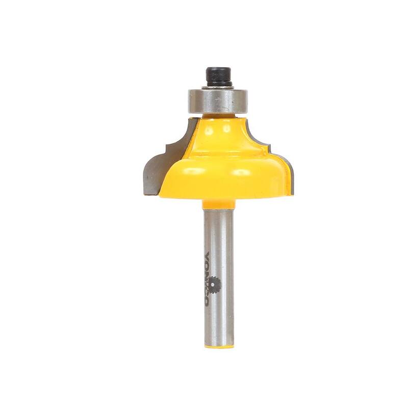 Yonico Classical Ogee Edge Forming 3/8 pulgadas de profundidad 1/4 pulgadas de vástago broca de enrutador con punta de carburo - 13185q