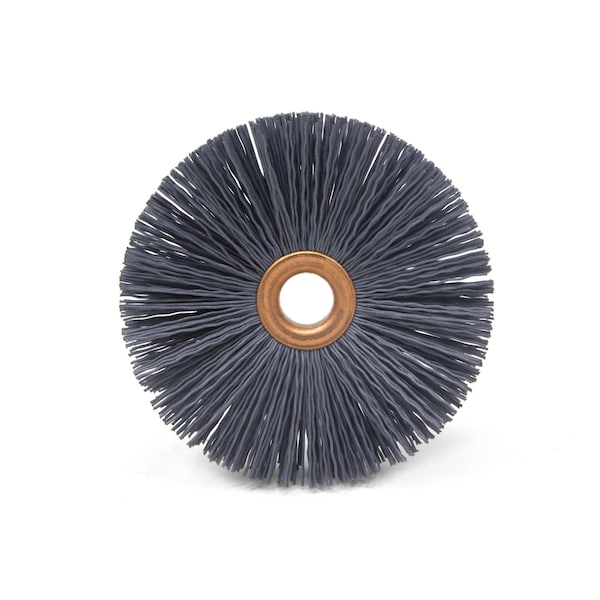 Brush Research Manufacturing CY4320SC Abrasive Nylon Copper Center Wheel, 4" Dia., 320SC, .500" Arbor Hole, 1.437" Trim - CY4320SC