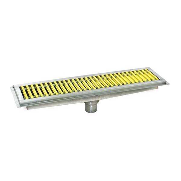 Eagle Group Floor Trough, Fiberglass, Yellw, 18"Wx48"L - FT-1848-FG