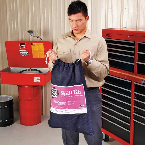 Pig Spill Kit, 6 gal Volume Absorbed per Kit, Not Applicable Capacity, Bag, Blue, 28 - KIT306