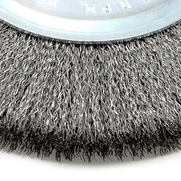 Forney Wire Wheel Crimped, 5 in x .008 in x 1/2 in - 5/8 in Arbor - 72743