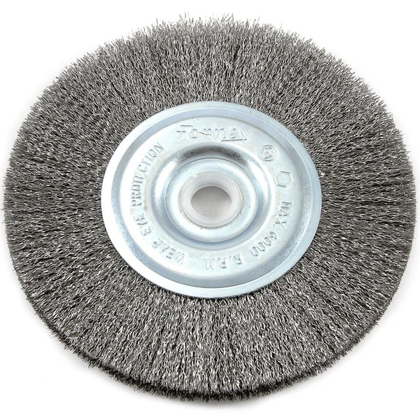 Forney Wire Wheel Crimped, 5 in x .008 in x 1/2 in - 5/8 in Arbor - 72743