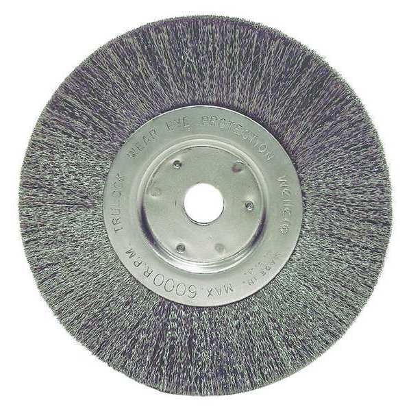 Weiler 6" Narrow Face Crimped Wire Wheel .0104" SS Fill 5/8"-1/2" Arbor Hole - 01695