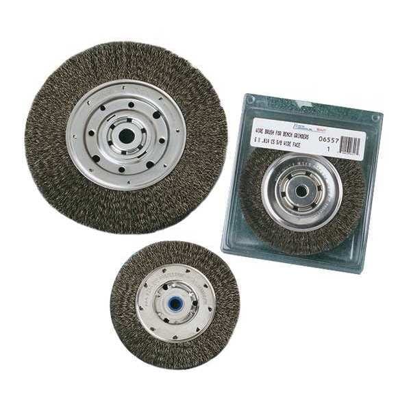 United Abrasives/Sait SAIT 09559 Carbon Steel Bench Wire Wheels 7" Dia x .014" Wire Size x 5/8"Arbor, Wide (1") Face Width, 1-Pack - 09559