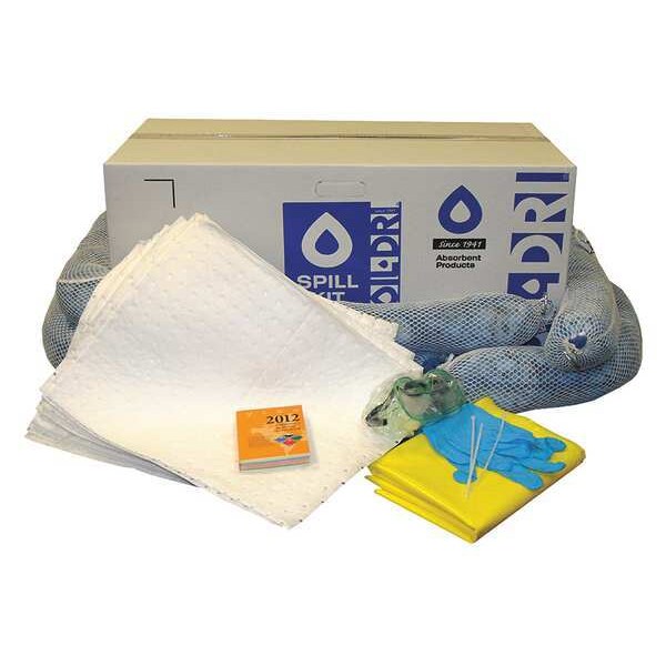 Oil-Dri Spill Kit, 16 gal Volume Absorbed per Kit, 20 gal Capacity, Box, Brown - L90942RG