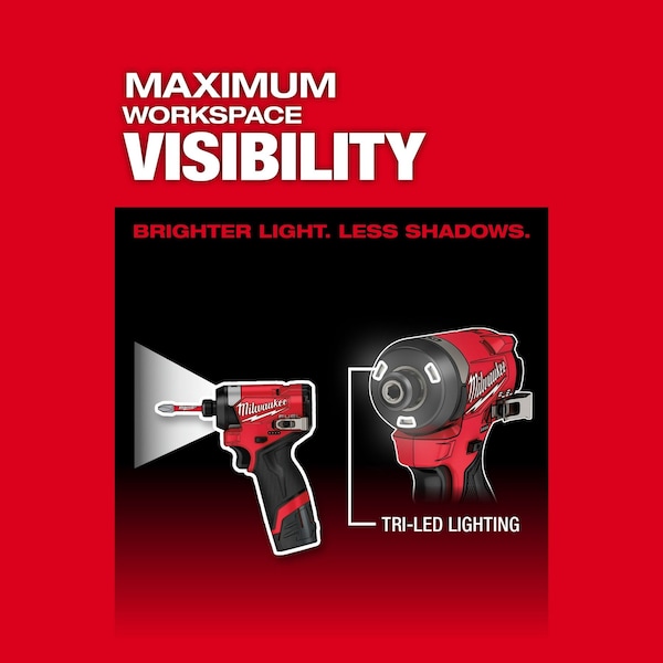 Milwaukee Tool M12 FUEL 1/4 in. Hex Impact Driver Kit - 3453-22