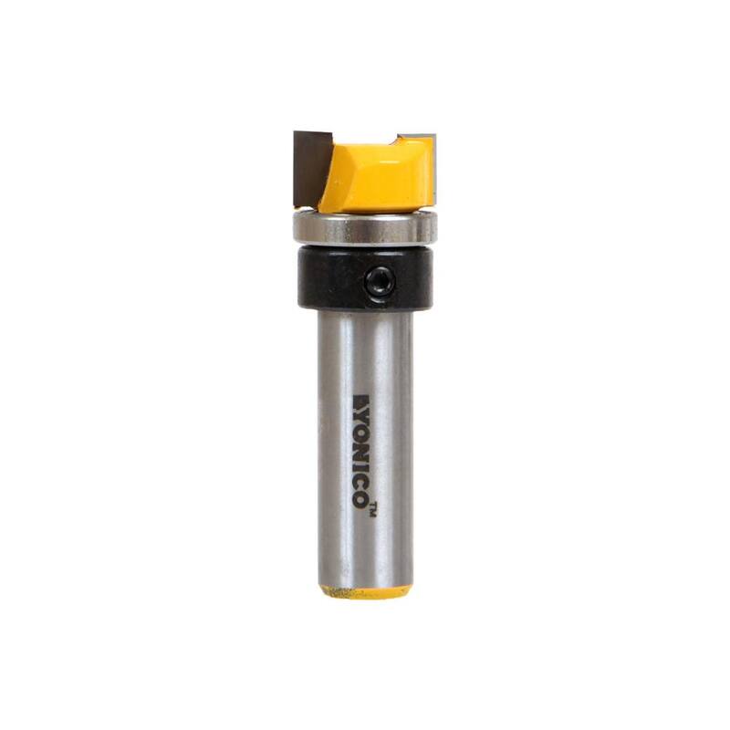 Fresa de router con punta de carburo de 3/4 pulg. de diámetro para plantillas con corte al ras de Yonico - 14170