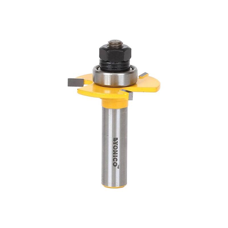 Yonico Cortador de ranuras para ensamble de galletas #20 1/2 in. Vástago Broca de enrutador con punta de carburo - 14182