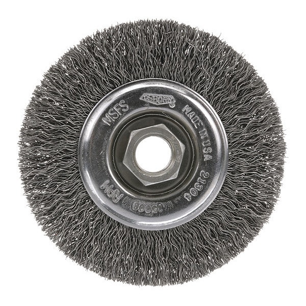 Osborn Crimped Wire Wheel Brush, 4", 0002130400 - 0002130400