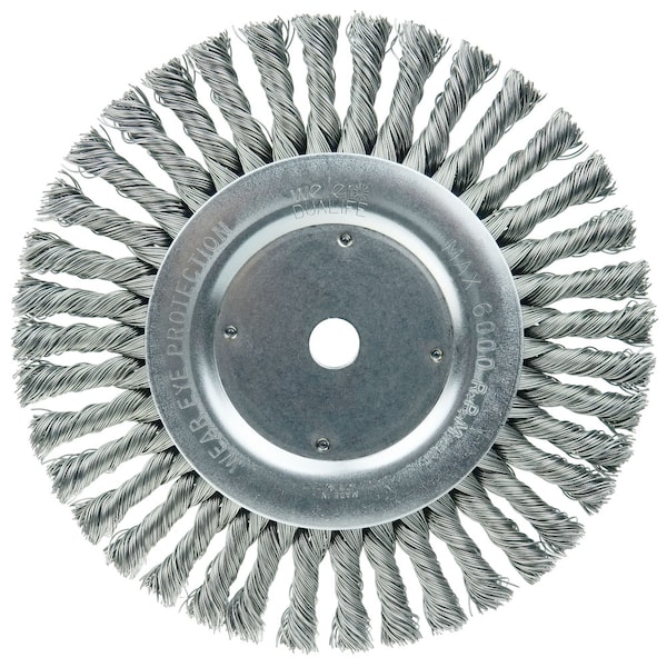 Weiler 8" Cable Twist Knot Wire Wheel, .023" Steel Fill, 5/8" Arbor Hole - 8615