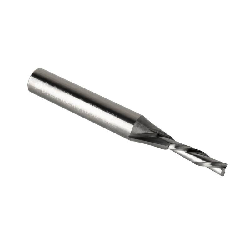 Broca Espiral con Corte Descendente de 1/4 de Pulgada, Diámetro de Corte de 1/8 de Pulgada y Longitud de Corte de 1/2 de Pulgada de Carburo Sólido - 73001