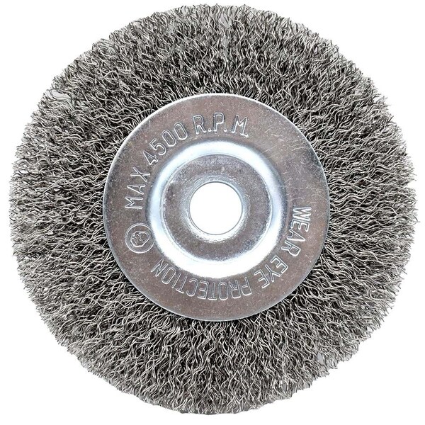 Superior Steel 6" Wire Wheel 1/2" Bore Coarse - 6000 RPM - S1804