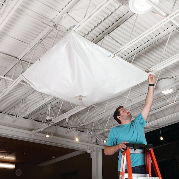 Pig PIG Magnetic Roof Leak Diverter Tarp White 5' L x 5' W - TLS1999-WH